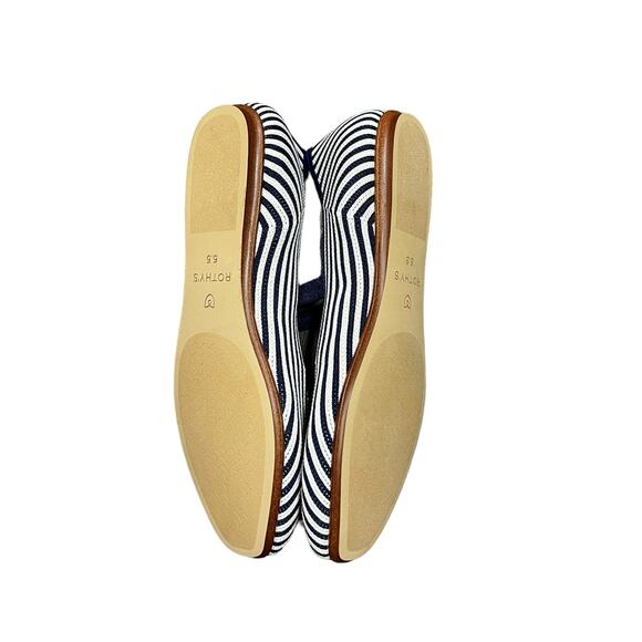 Rothy’s Square Mary Jane Striped Navy Women’s Size‎ 5.5 - Picture 4 of 8